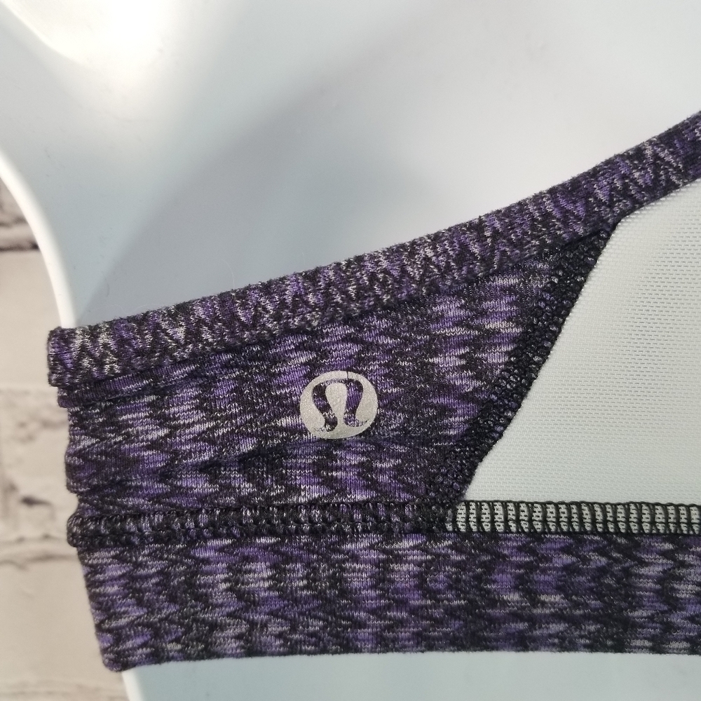 Lululemon power y purple black sports bra - Picture 4 of 6